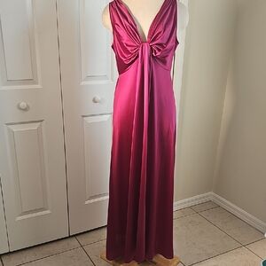 Elegant Pink Sleeveless Slip Dress, Nightqown. Vintage 100% Nylon. Size Meduim